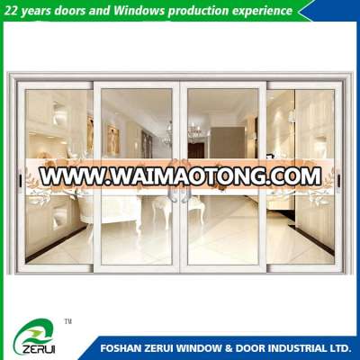 Foshan high quality good price aluminium alloy sliding door with white oak color